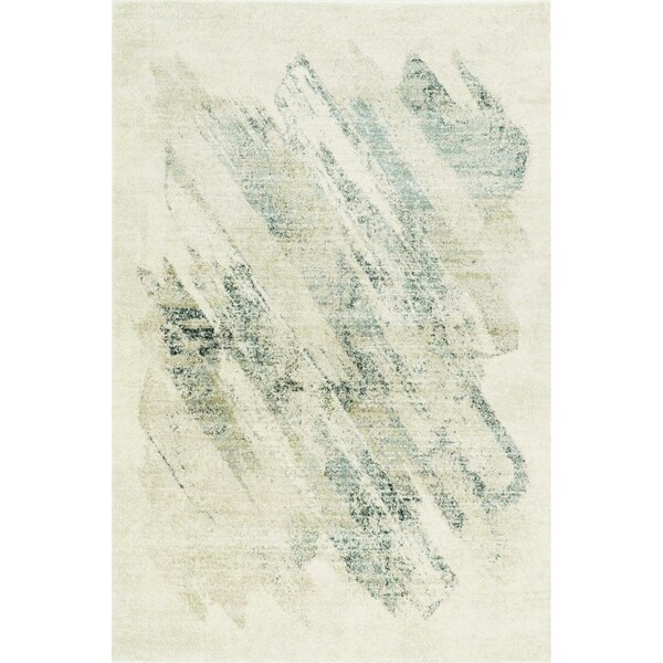 Homeroots 3 ft. 3 in. x 4 ft. 11 in. Polypropylene Ivory & Grey Area Rug 353911 - main